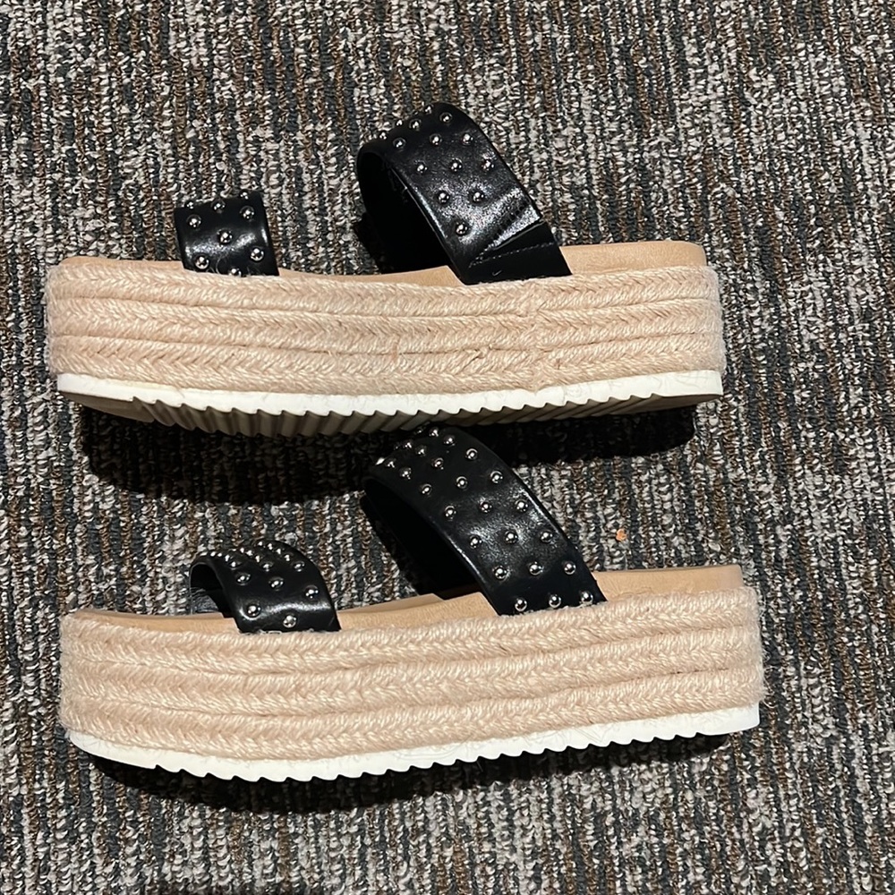 LEATHER PLATFORM SANDALS - Picture 4 of 8